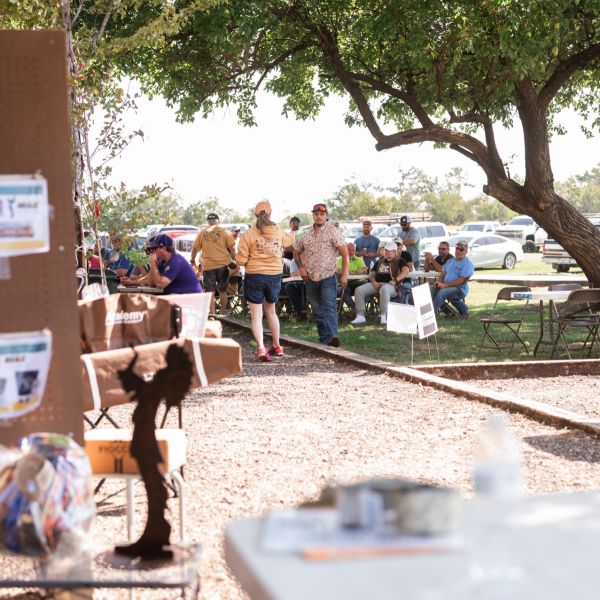Social_event_outdoors_with_people_eating_at_picnic_tables